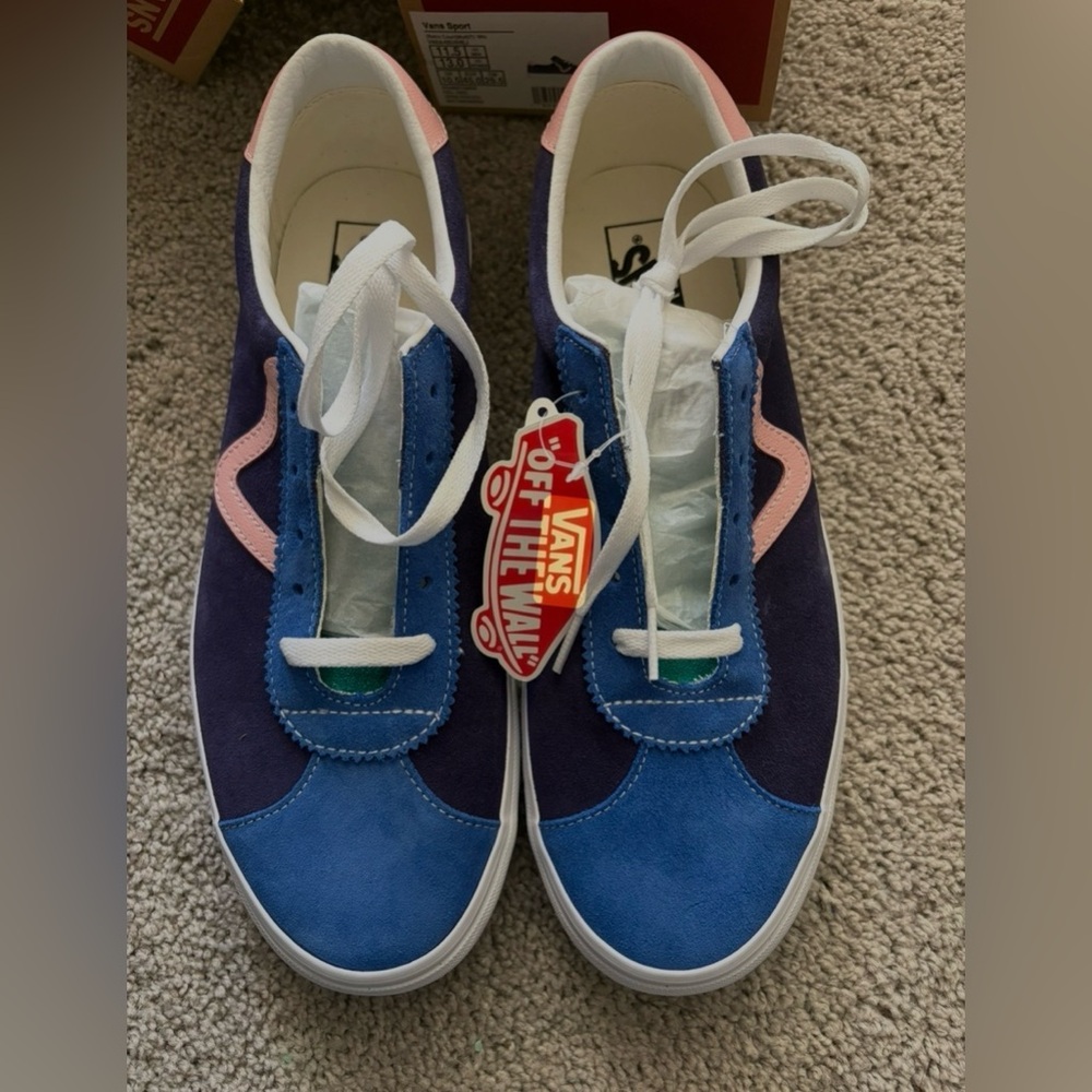 Vans Navy and Pink Low-Tops